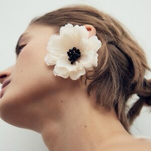Zara Woven Flower Beaded Earrings